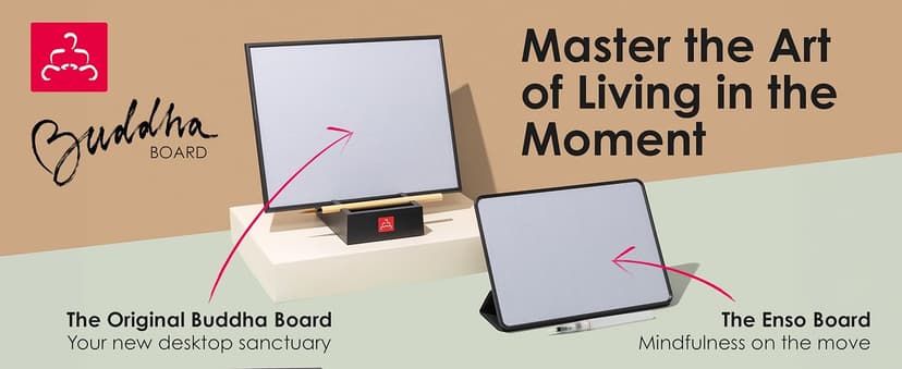 Buddha Board – The Original Water Painting Board for Mindfulness & Creativity – Unique Gift for Artists, Adults & Kids – Mess-Free Zen Art Supplies