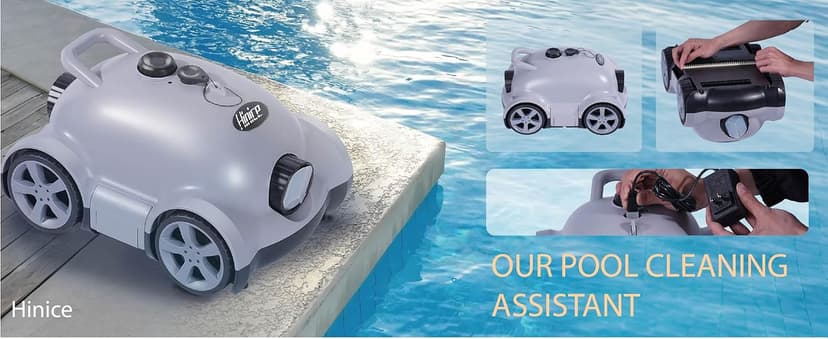 Cordless Robotic Pool Cleaner,Automatic Pool Vacuum Robot for In-Ground/Above Ground Pools,150 Min Runtime, IPX8 Waterproof, 2200 Sq Ft Coverage (Grey)