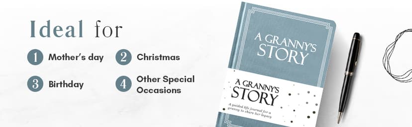 Granny's Life Story Journal (Hardcover): A Meaningful Keepsake for Granny to Share Her Journey & Memories, Book Includes 250+ Prompt Questions, Sentimental Gift for Mother's Day, Birthday, Christmas B0F7KHHCWP