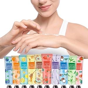 10 Pack Hand Cream for Dry Cracked Hands, Birthday Gifts for Women,Bridesmaid Gifts, Thank You Gifts, Teacher Appreciation Gifts, Natural Plant Fragrance Mini Hand Lotion Moisturizing Hand Care Cream