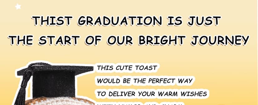 Crisky Handmade Funny Graduation Gifts, Positive Crochet Toast with Little Graduation Card and Grad Caps - You are Totally Amazing - Grad Gifts for College University Masters Degree B0GBVS3MZF