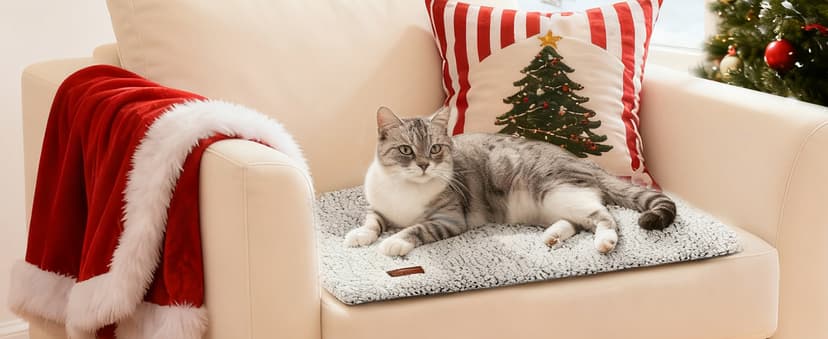 Self Warming Cat Bed Self Heating Cat Dog Mat 24 x 18 inch Extra Warm Thermal Pet Pad for Indoor Outdoor Pets with Removable Cover Non-Slip Bottom Washable Non Electric