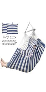 ADVOKAIR Hammock Chair Swing, Heavy-Duty Hanging Rope Swing Seat Supports 500 Lbs, Ideal for Outdoor Patio, Backyard, Porch, Deck & Indoor Bedroom Use