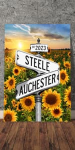 Personalized Vintage Street Sign For Couples Canvas, Best Gift For Сouple, Christmas Gifts for Her Him, Valentines Day Gift for Girlfriend Boyfriend, Wedding Anniversary Street Art Canvas Or Poster