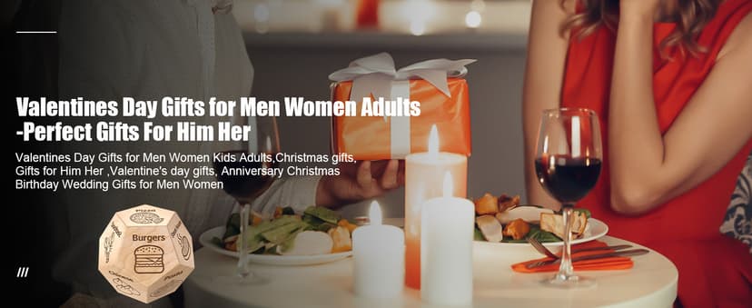 Food Dice Stocking Stuffers for Men Women Kids Adults Date Night Dice Couples Gifts for Him Her Anniversary Christmas Birthday Wedding Gifts for Men Women Him Her Boyfriend Girlfriend Husband