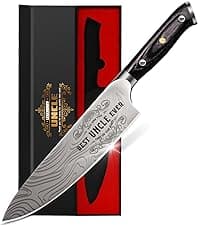 Anniversary Men Gifts for Him Husband, 8 inch Professional German Stainless Steel Chef Knife, Engraved Best Husband Ever Knife Gift, Christmas Anniversary Birthday Gifts for Men Husband