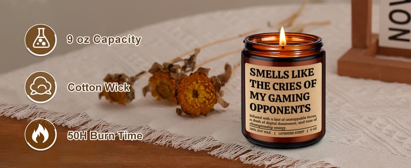 Gamer Gifts for Video Game Lover, Cool Christmas, Birthday Gifts for Gamer Boyfriend, Son, Husband, Dad, Girl, Gaming Stuff LEADO Video Game Candle - Gifts for Gamers Men, Gaming Gifts for Women, Boy B0FY1HKB8B