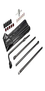 Dr.Roc Spare Tire Tool Kit with Spare Tire Jack Handle and Wheel Lug Wrench Spare Tire Kit Compatible with Toyota Tacoma 2005-2022 Spare Tire Tool