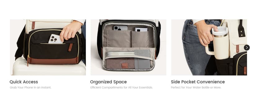 LOVEVOOK Laptop Backpack for Women, 15.6 Inch Work Business Backpacks Purse With Large Capacity, Waterproof Nurse Bag College Bookbag for School, Waterproof Casual Daypack for Travel