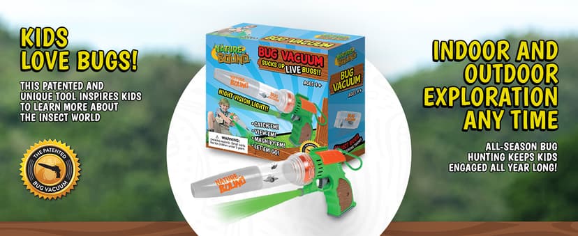 Nature Bound Bug Catcher Toy | Eco-Friendly Bug Vacuum, Catch and Release | Ages 3 to 12 Indoor/Outdoor Play Toy | Includes Capture Core with Magnification | Complete Kit for Kids | Green