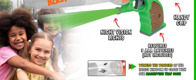 Nature Bound Bug Catcher Toy | Eco-Friendly Bug Vacuum, Catch and Release | Ages 3 to 12 Indoor/Outdoor Play Toy | Includes Capture Core with Magnification | Complete Kit for Kids | Green