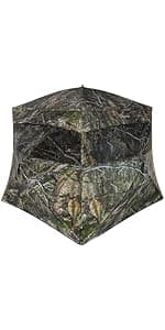 AMERISTEP Hunting Foldable Design Portable Lightweight High-Back Blind Chair with Backrest, Mossy Oak Break-up Country