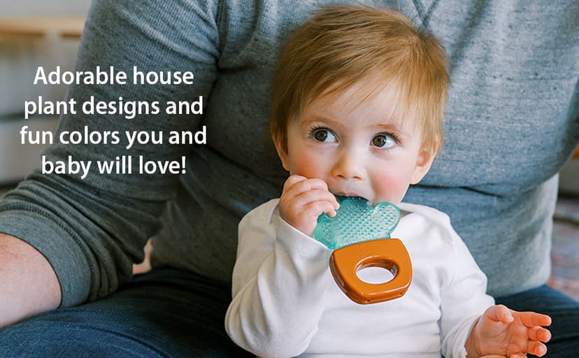 Dr. Brown's AquaCool Water-Filled Teether, Cooling Baby Teether Toy for Sore Gums, Green Cactus, BPA Free, 3m+, 2-Pack