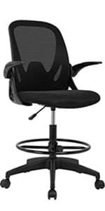 PayLessHere Home Office Chair Desk Computer Chair Adjustable Ergonomic Lumbar Support Armrest Executive with High Density Mesh 360 Degree Swivel Chair for Men Women Adults, Black