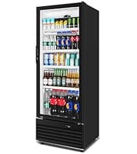 Commercial Beverage Refrigerator, 24 Inch Beverage Fridge, 15 Cu. Ft. Drink Fridge, Display Refrigerator Glass Door, Commercial Display Fridge with Customizable Light Box for Shops, Restaurants, Bars