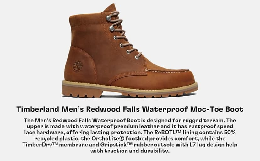 Timberland Mens Redwood Falls Waterproof