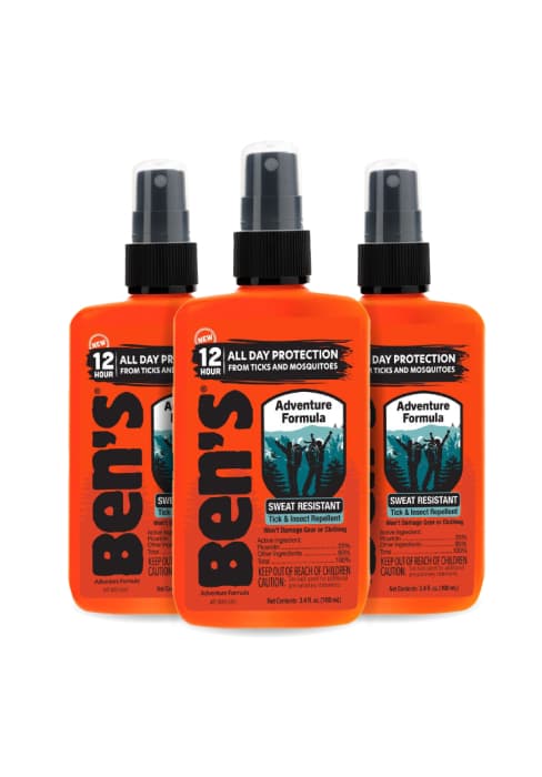 Ben's Hunting Formula - Tick & Mosquito Repellent for Up to 12 Hours of Protection - 20% Picaridin Bug Spray with Pump Spray - Sweat-Resistant - 3.4 oz (3 Pack)
