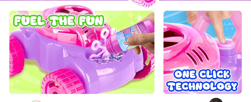 ArtCreativity Bubble Lawn Mower for Toddlers 1-3, Kids Bubble Machine for 1-Year-Old Girl Gifts, Summer Outdoor Push Gardening Toys for Kids Age 1 2 3+ Birthday Gifts for Preschool Girls