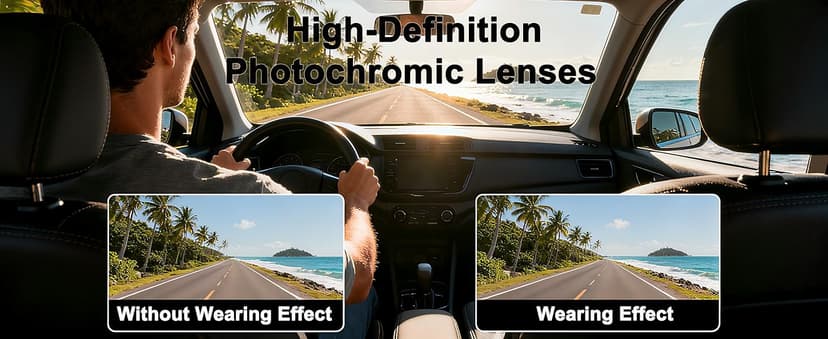 AI Smart Wireless Bluetooth Translation Glasses for Men/Women with Speakers/Bluetooth&140+ Languages Translation Sports/Travel/Drive/Busniess (C1+AI+Color Change Lenses+Black)