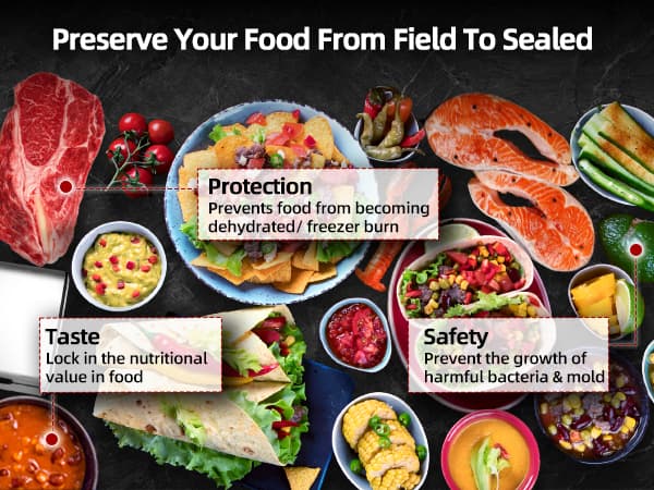 Precision Vacuum Machine,Pro Food Sealer with Built-in Cutter and Bag Storage(Up to 20 Feet Length), Both Auto&Manual Options,2 Modes,Includes 2 Bag Rolls 11”x16’ and 8”x16’,Compact Design