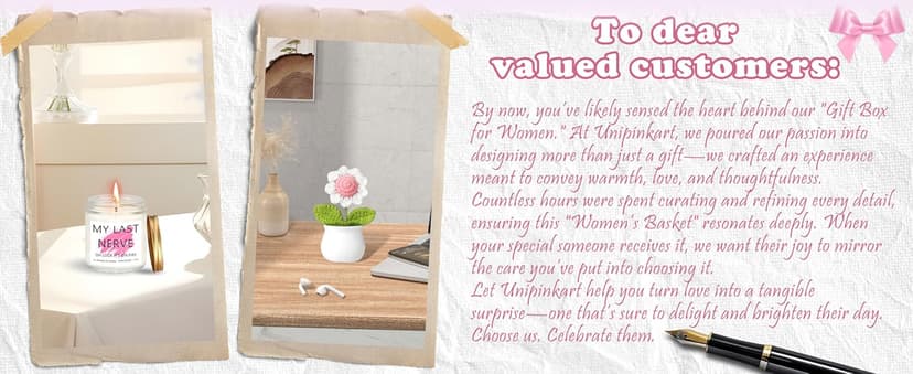 Birthday Gifts for Women, Teen Girls, Her, Unique Happy Birthday Gift Baskets for Best Friend Sister Daughter, Women Christmas Gifts Box for Girl Wife Girlfriends,14pcs Rose Gift Set(Pink)