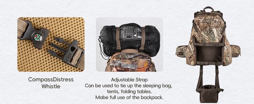 BLISSWILL Hunting Backpack Outdoor Gear Hunting Daypack for Rifle Bow Gun Hunting Gifts for Men