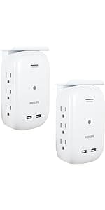 Philips Rabbit Ears Black Indoor TV Antenna, Dipoles and Circular Loop, Tabletop, Digital, Smart TV Compatible, HDTV, 4K 1080P VHF UHF, 5Ft Coaxial Cable, SDV8201B/27