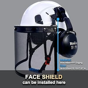 ANSI-Certified Industrial Safety Helmet RGS-6C with Adjustable Vents, 6-Point Suspension Hard Hats for Construction, Rescue, Outdoor Work