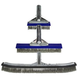 Poolmaster 20178 5-Inch Aluminum-Back Swimming Pool Algae Brush with Stainless Steel Bristles, Classic Collection