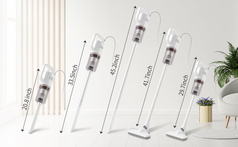 Stick Corded Handheld Vacuum Cleaner 26ft Cord Electric Broom for Pet Hair Hardwood Floor Cat Litter Cleaning