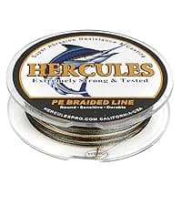 HERCULES Cost-Effective Super Cast 8 Strands Braided Fishing Line 10LB to 300LB Test for Salt-Water,109/328/547/1094 Yards(100M/300M/500M/1000M),Diam.#0.12MM-1.2MM,Hi-Grade Performance,Variety Colors