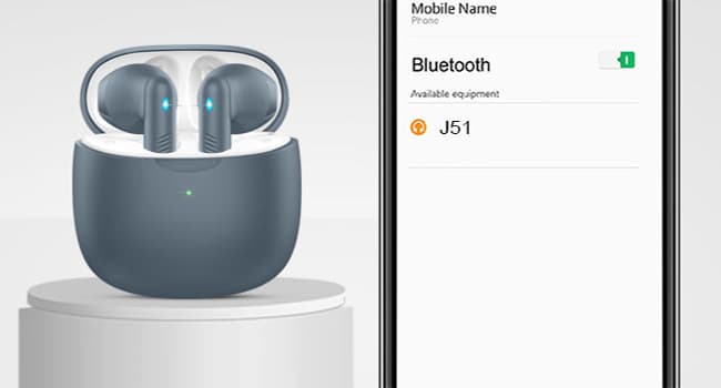 Wireless Earbuds, Bluetooth 5.4 Headphones in Ear with Noise Cancelling Mic, Bluetooth Earbuds Stereo Bass, IP7 Waterproof Sports Earphones, 32H Playtime USB C Charging Ear Buds Gray for Android iOS