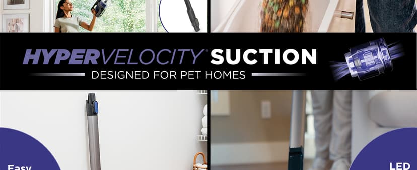 Shark | Pet Cordless Vacuum Cleaner | LED Headlights | Removable Handheld Vacuum for Pet Hair | Crevice Tool & Pet Multi-Tool Included | 40min Runtime | For Carpet & Hard Floors | Grey | IX141