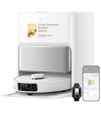 Mova V50 Ultra Complete Robot Vacuum and Mop Self-Cleaning, 24,000 Pa Suction, Liftable Navigation with Obstacle Overcoming and Warm Water Mopping with DuoSolution System Designed for Pets, Black