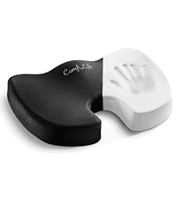 ComfiLife Foot Rest for Under Desk at Work – Adjustable Desk FootRest for Office Chair, Gaming Accessories – Ergonomic Teardrop Design for Back, Hip & Leg Pain Relief – 100% Memory Foam (Black)