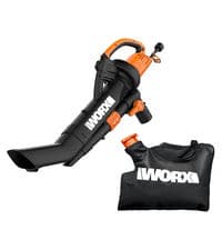 WORX WG505 Trivac 12 Amp 3-in-1 Electric Leaf Blower/Leaf Vacuum/Mulcher, Metal Impeller for Fine Mulching