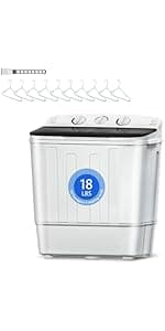 DOGHLY 120V Portable Electric Clothes Dryer, 800W Compact Laundry Dryer, Easy Control, 1.6 Cu.Ft Front Load Stainless Steel Electric Dryers Machine with Simple Control Knob for Apartment, RV, Dorm