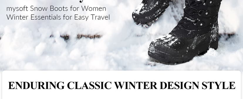 mysoft Women's Snow Boots Warm Insulated Faux Fur Lined Waterproof Mid-Calf Winter Boots