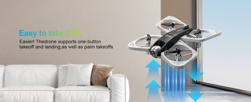 S3 WiFi FPV 6-Axis Gyro & 360° Flip Drone with 480P HD Camera for Beginners (White)