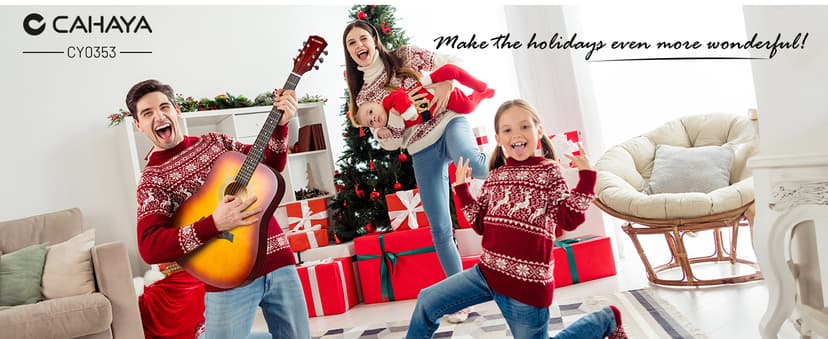 CAHAYA Acoustic Guitar For Beginner 41-inch - Full Size Wood Guitar Kit for Kids and Adults with Guitar bag Brass strings Capo String Pick and Clean Cloth for Gift CY0353