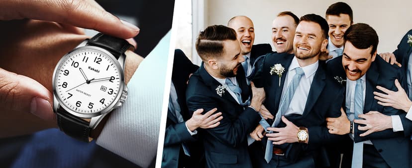 Kakabi Watch for Men, Fashion Minimalist Wrist Watch Waterproof Quartz Analog Date with Leather Strap