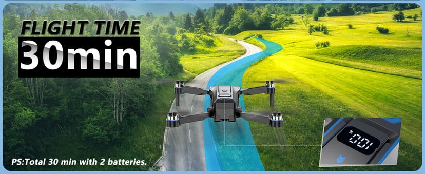 Foldable FPV Drone for Kids & Adults, Clearance! 1080P HD Camera, Carrying Case, Gesture Control Selfie, Altitude Hold, One-Key Takeoff/Landing, 3D Flips——Only $25.99