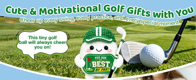 Unique Golfing Gifts for Male Boss Dad Teen Boys Gag Golf Accessories Birthday Christmas Positive Crochet Golf Decor Funny Golf Gifts for Men Women Him Bosses Day Golf Ball Gifts for Golfers B0H4Z7QN2X