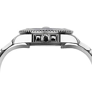 FANMIS GMT Master Sapphire Glass Blue and Black Ceramic Bezel Men's Silver Automatic Watch