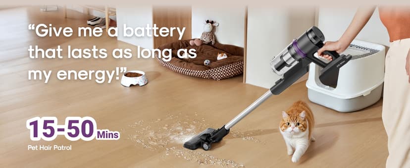 Eureka Cordless Vacuum Cleaner Lightweight, Stick Vacuum Rechargeable for Hardwood, Pet Hair, Black, ReactiClean 410