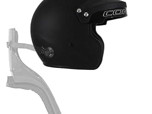 Conquer Snell SA2025 Approved Open Face Auto Racing Race Car Helmet - Adult | Men | Women | Youth - ( Black / White / Silver )