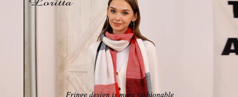 Loritta Womens Scarf Fashion Long Plaid Shawls Wraps Big Grid Winter Warm Lattice Large Scarves Gifts
