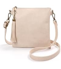 Vintage Tassel Purse: soft leather, fits a large phone, cards & keys —gifts for teen girls, birthday & Christmas seOSTO Small Crossbody Bags for Women, Tassel Purse, Gifts for Teen Girls B073QMXQLW