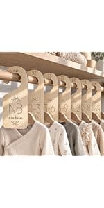 Wooden Baby Shower Crate Closet - Personalized Baby Gift Baskets with Hangers, Large Newborn Boys Girls Clothes Storage Box for Newborn New Parent B0GFMLPWDH