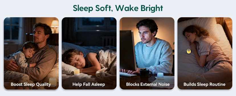 20 Non-Looping Sounds, USB-C Rechargeable, Auto-Off Timer, Last-Setting Memory, Compact Pocket Design Babelio Pocket Glow White Noise Machine for Travel, 9-Color Light B0FX4P8BT3